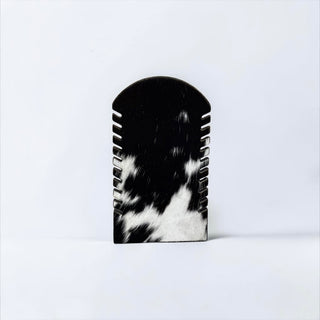 Black all cowhide necklace display