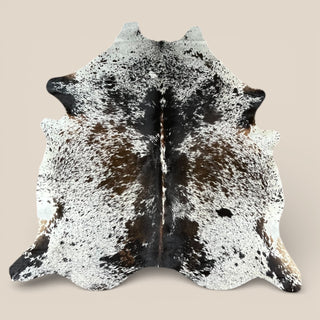 6-7’ salt pepper cowhide rug (n17)