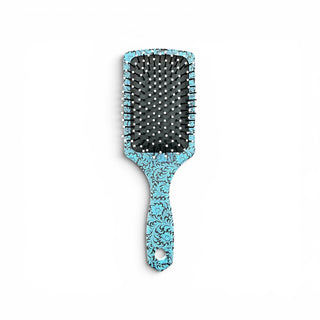 Turquoise Cowprint hairbrush