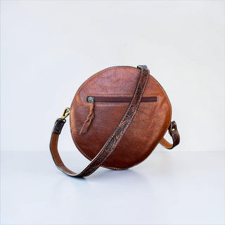 Deer cowhide & leather canteen bag