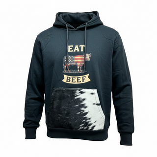 Eat beef cowhide hoodie