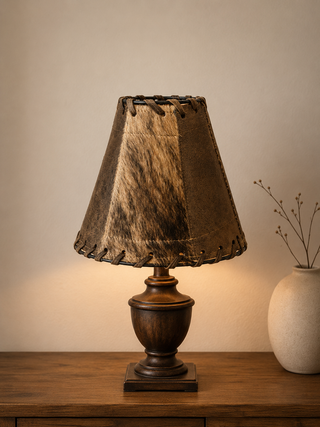Small brindle cowhide lampshade