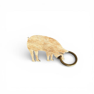 Pig cowhide keychain