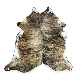Brown border matching sets 6-7’ cowhide  rug (f)