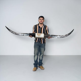 5-6ft rustic Longhorn mount (w05)