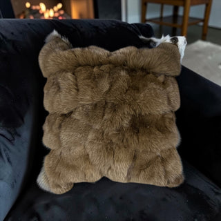 Taupe fox pillow
