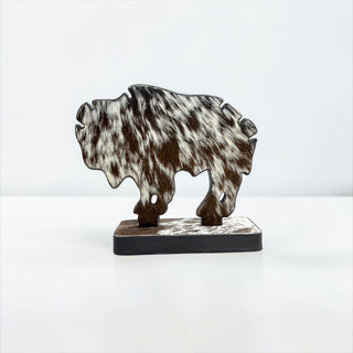 Black all cowhide buffalo necklace display
