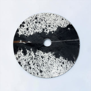 3.6x3.6ft salt pepper cowhide tree skirt (t04)