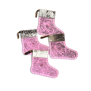 Pink Christmas stockings