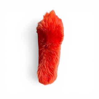 Orange two tone dyed fox tail