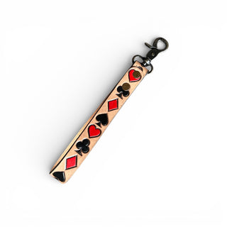 Spades tooled leather wristlet band