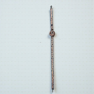 Black tooled leather bag strap