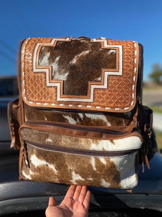 Aztec Cowhide & Tooled Leather