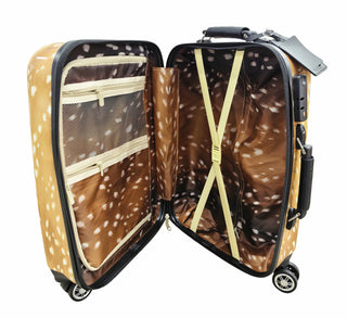 Deer print luggage rolling suitcase