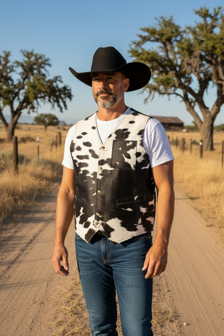Cowhide men’s vest