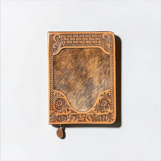 Sky tooled leather & cowhide Bible cover