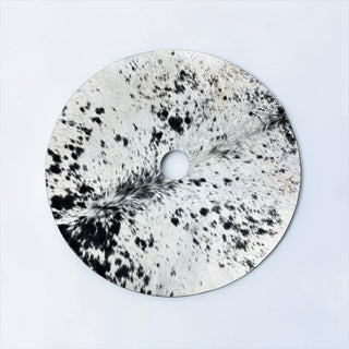 3.6x3.6ft salt pepper cowhide tree skirt (t03)