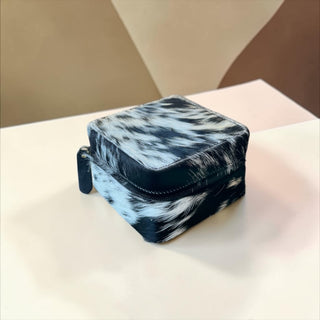 Black all cowhide jewelry box