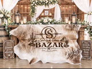 Bridal laser engraved cowhide