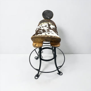 Cowhide saddle chair