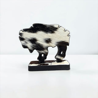 Black all cowhide buffalo necklace display
