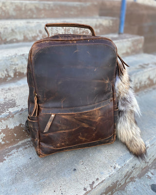 Rustic Leather Backpack