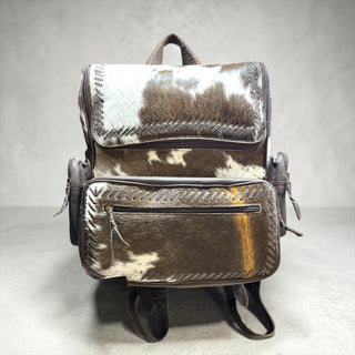 Brown cowhide backpack