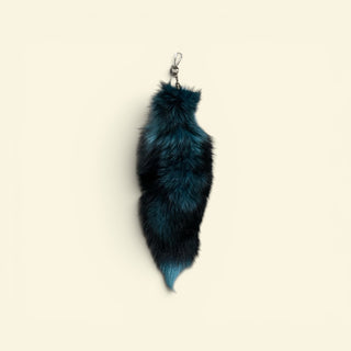 Turquoise 2-tone fox tail