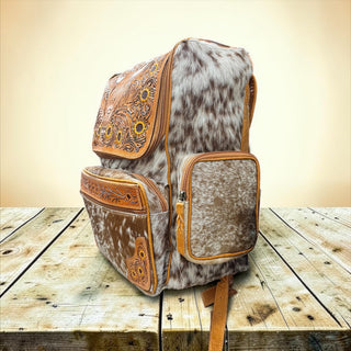 Sunflower highland cowhide backpack