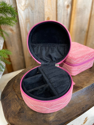 BootStitch Suede Leather Mini Jewelry Box