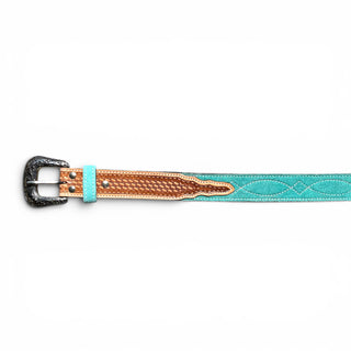 Turquoise BootStitch belt