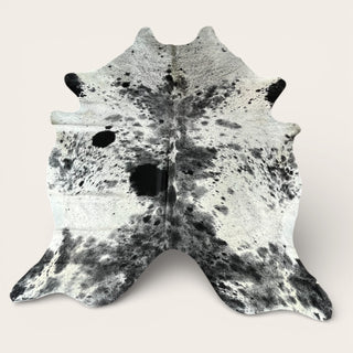 7-8’ salt pepper cowhide rug (n07)