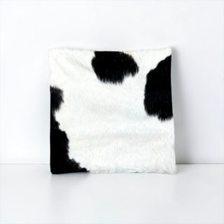Black cowhide pillow case