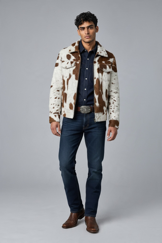 Men cowhide jacket (M)