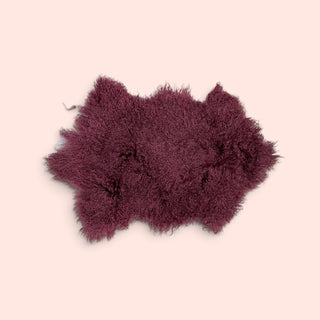 2x3ft Burgundy Tibetan lambskin