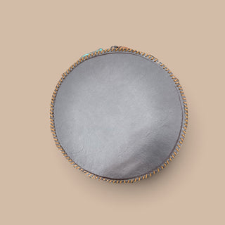 All tan cowhide round placemats- set of 4
