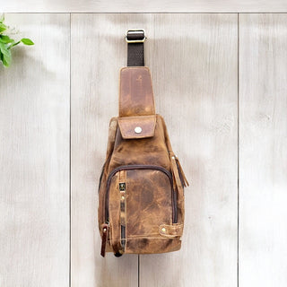 Vintage leather sling bag
