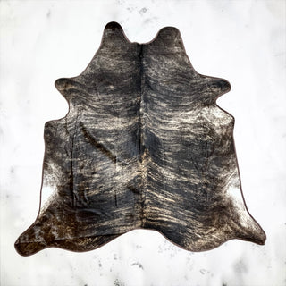 6.9x6.9ft premium cowhide area rug (e06)