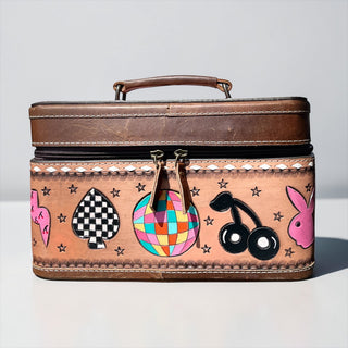 Punchy tooled leather jewelry box