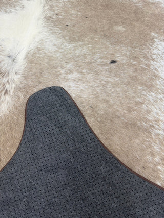 Premium Cowhide Area Rug - champagne