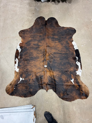 6.9’x5.6’ Brazilian cowhide rug (A3)