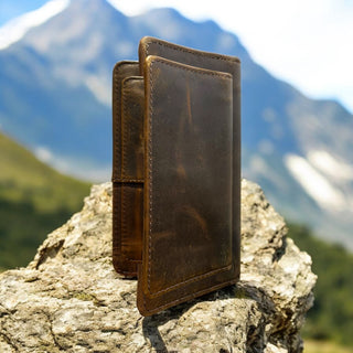 Rustic leather wallet