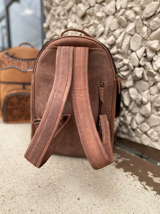 Cowhide Leather & Tooled Backpack