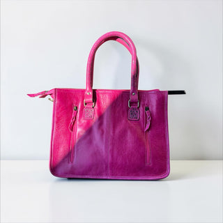 Pink floral tote bag