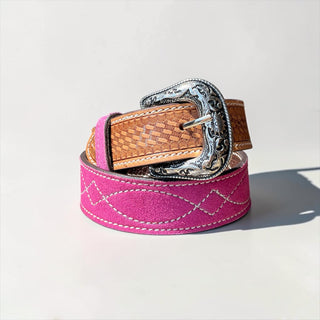 Pink BootStitch belt