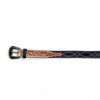 Navy/pink BootStitch belt
