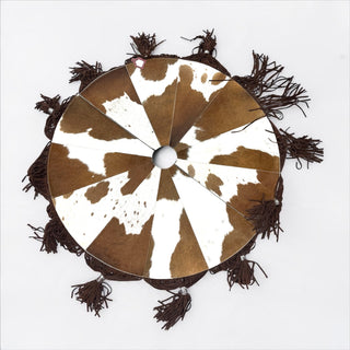 4ft all cowhide fringe tree skirt