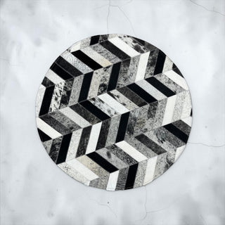 3x3ft salt pepper cowhide rug