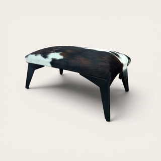 Exact cowhide ottoman