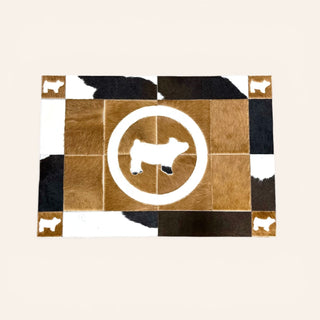 2x3’ pig cowhide patchwork rug